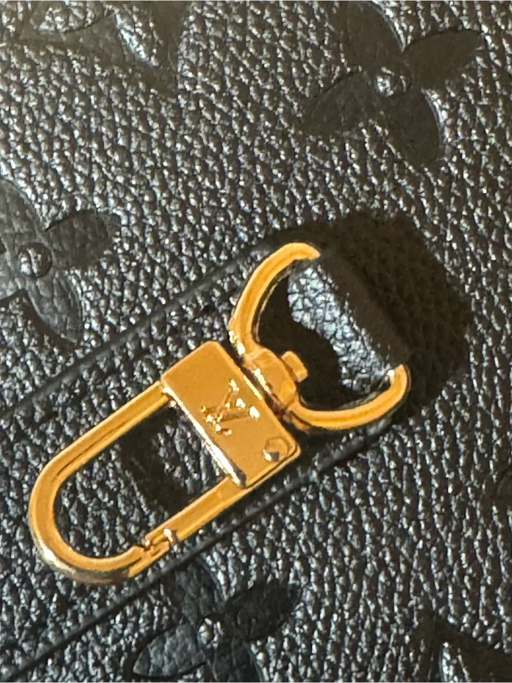Louis Vuitton Black Embossed Monogram Flat Pouch